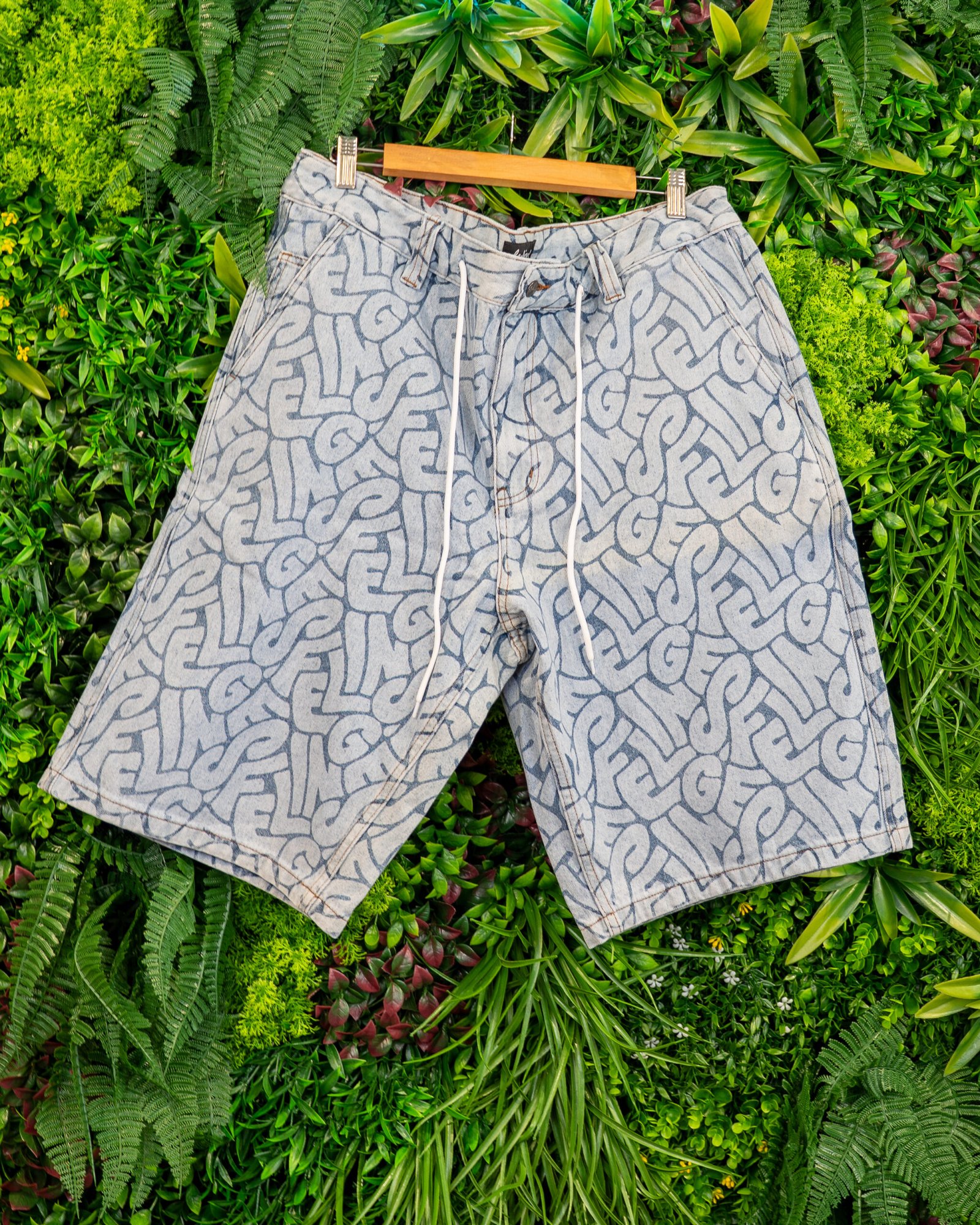 Maker Short Blue AOP Denim