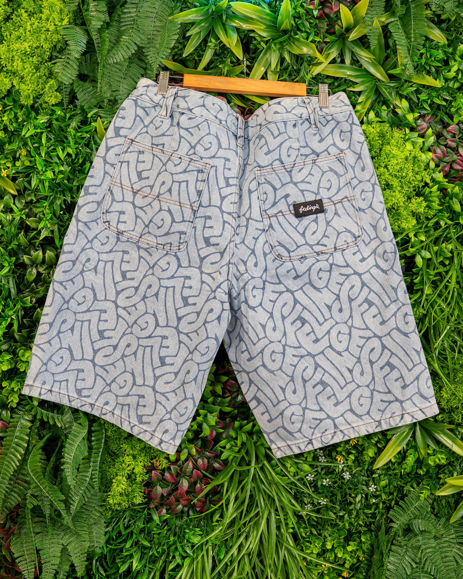 Maker Short Blue AOP Denim