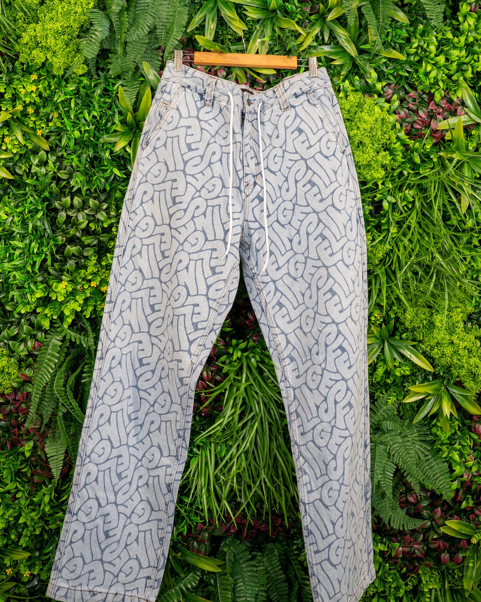 JEAN MAKER PANTS ANDFEELINGS BLUE AOP DENIM