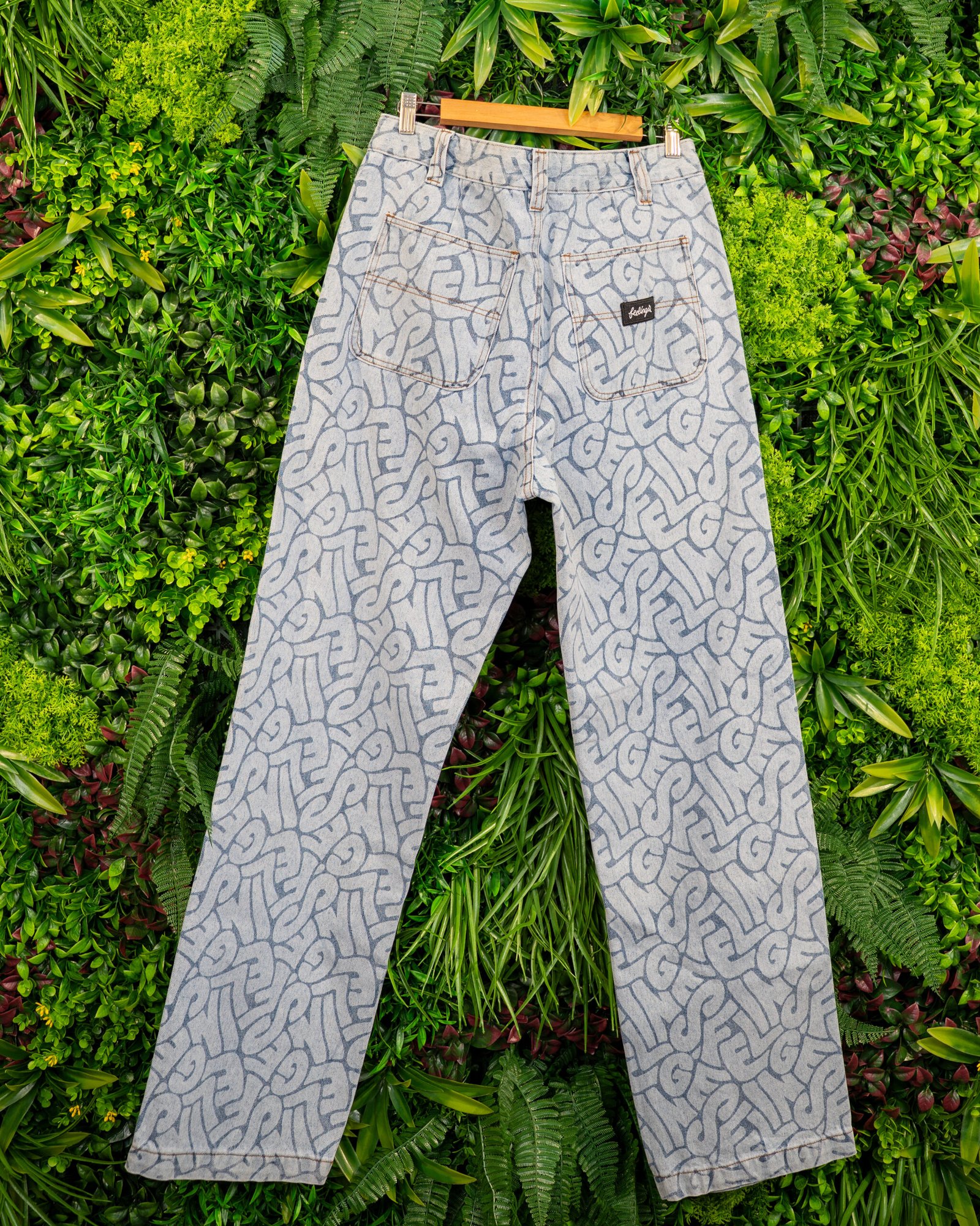 JEAN MAKER PANTS ANDFEELINGS BLUE AOP DENIM