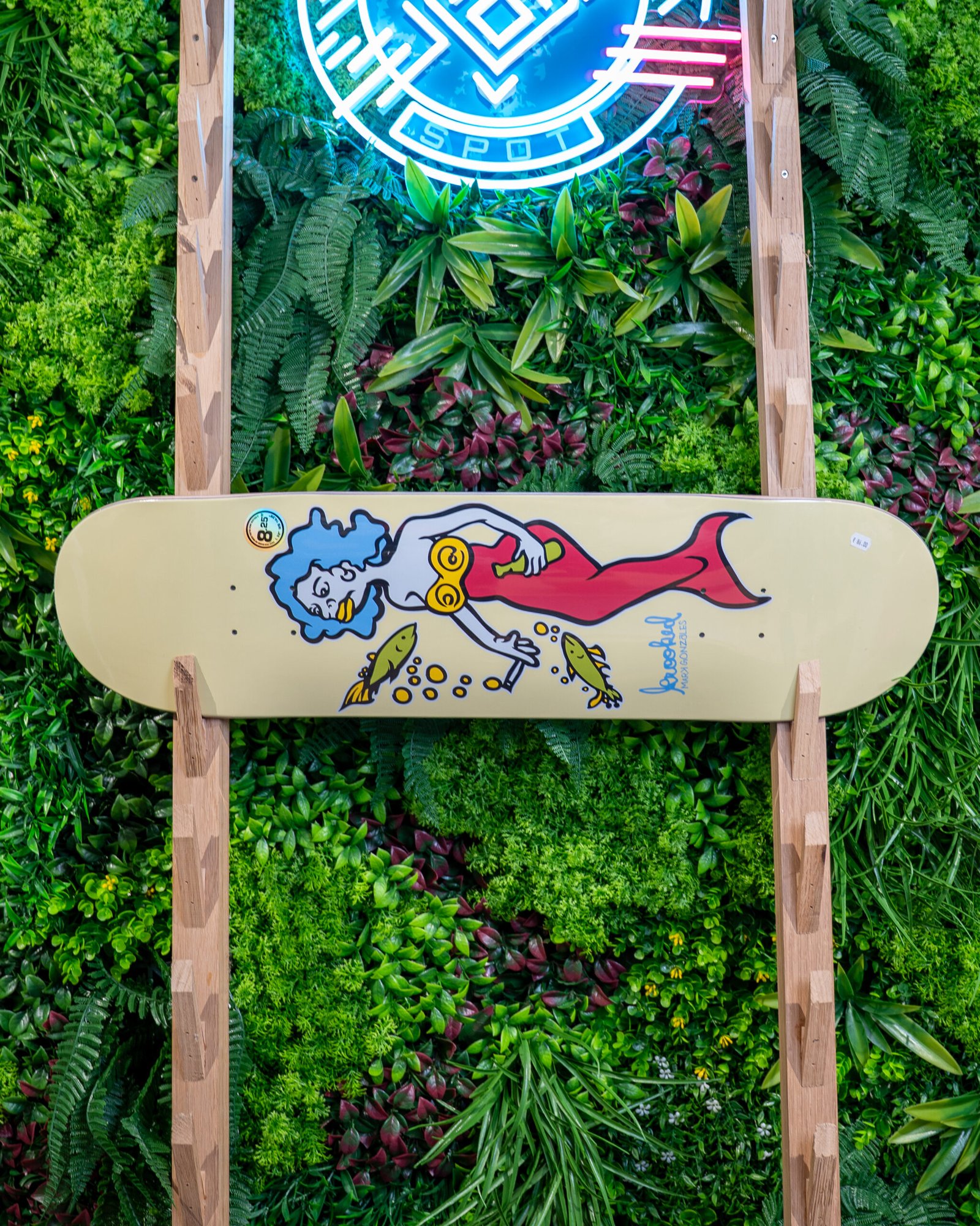 KROOKED DECK GONZ MERMAID CREAM 8.25 X 32 - 14.38