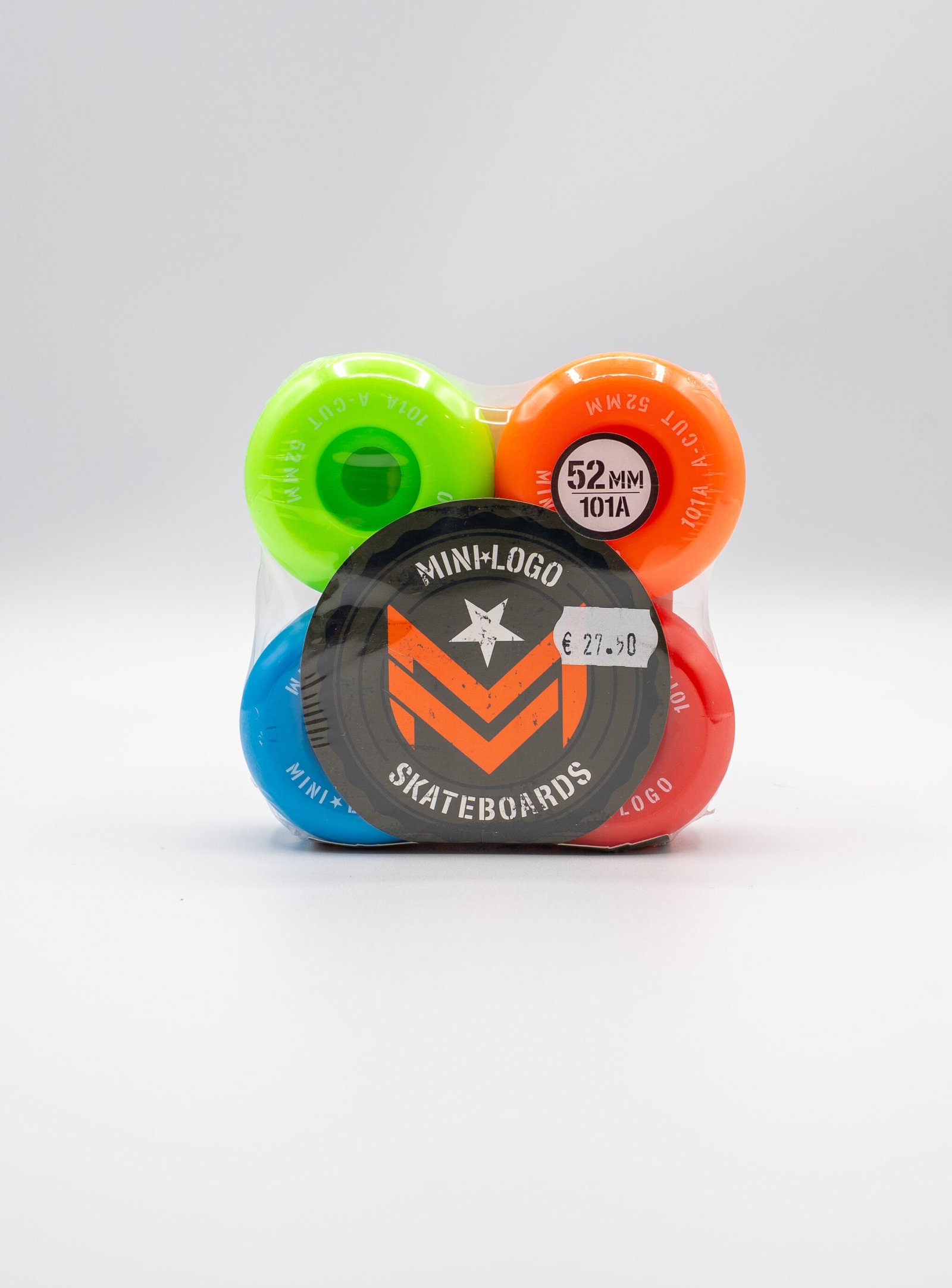 MINI LOGO WHEELS (JEU DE 4) 54MM A-CUT II 101A ASSORTED