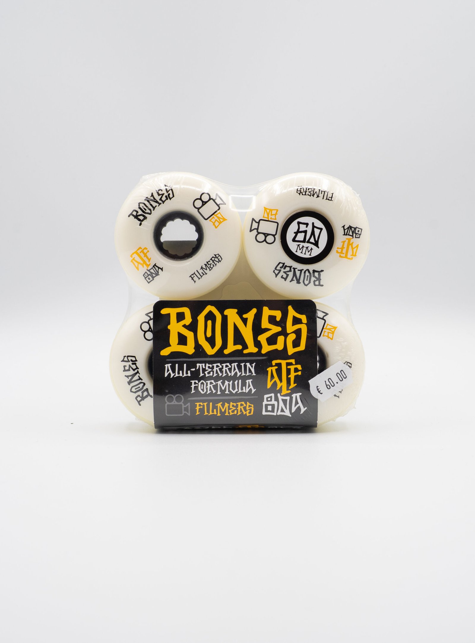 BONES WHEELS (JEU DE 4) ATF 60MM FILMERS 80A