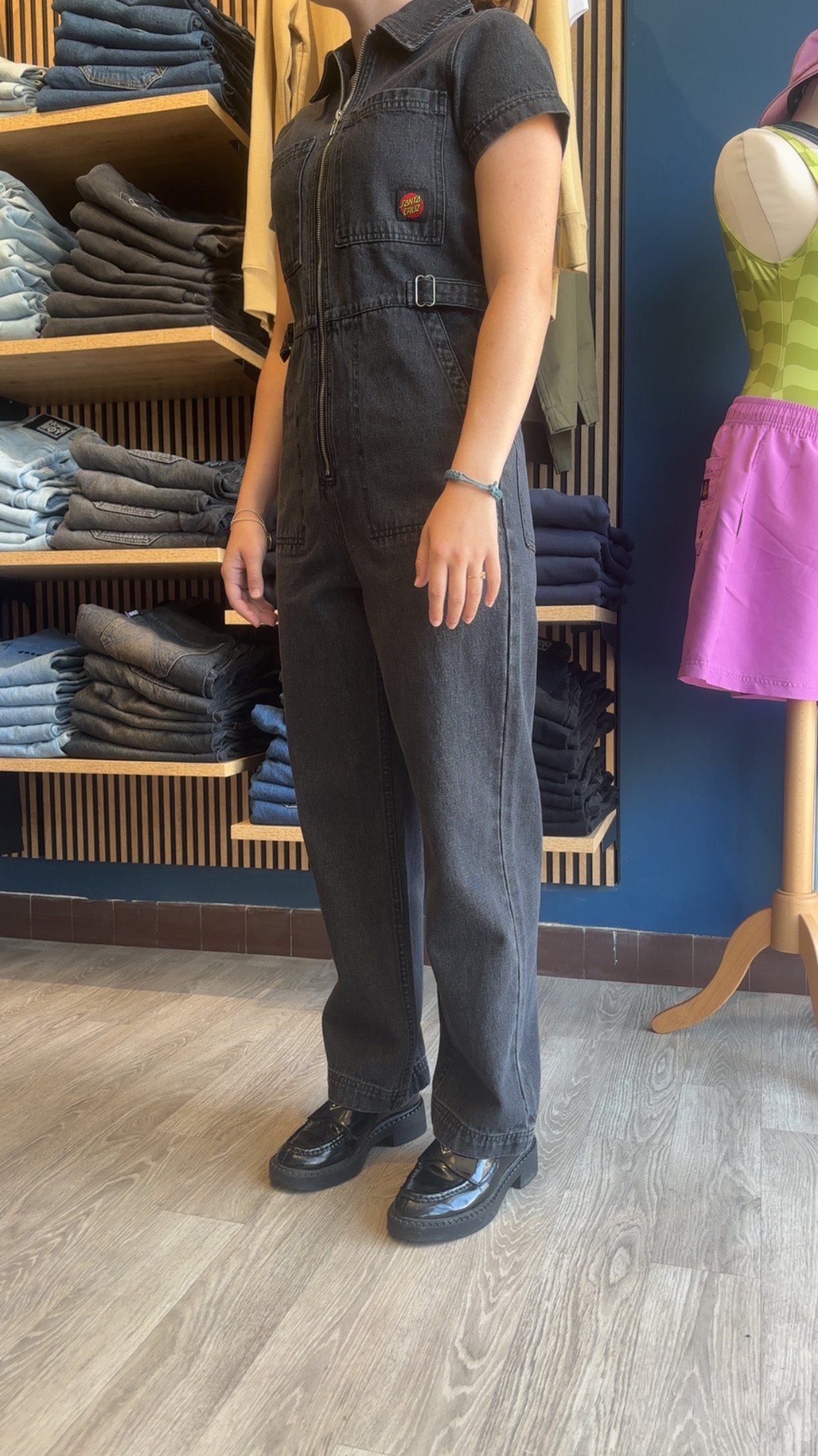 LINE UP UTILITY JUMPSUIT BLACK WASH