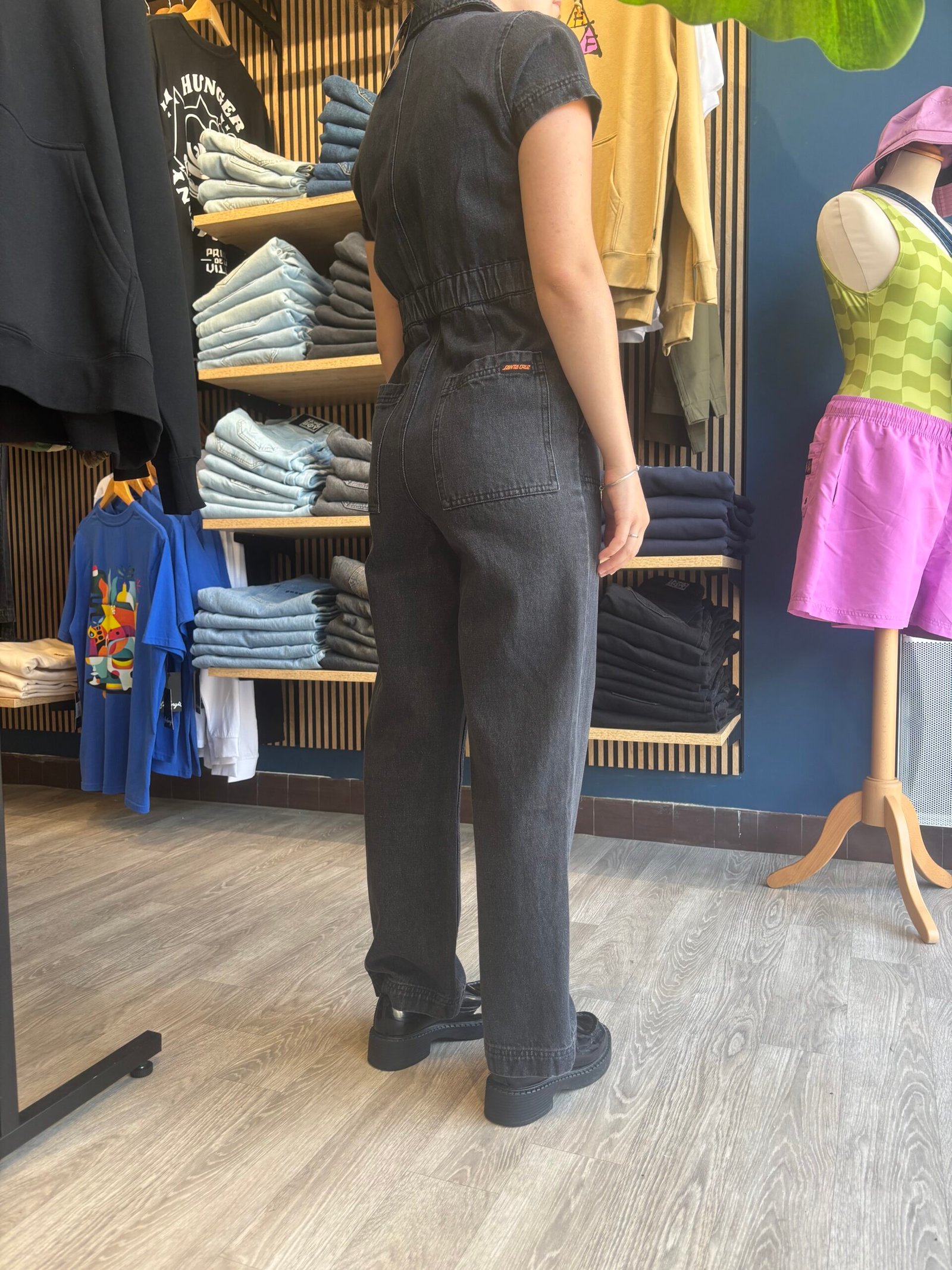 LINE UP UTILITY JUMPSUIT BLACK WASH – Image 3