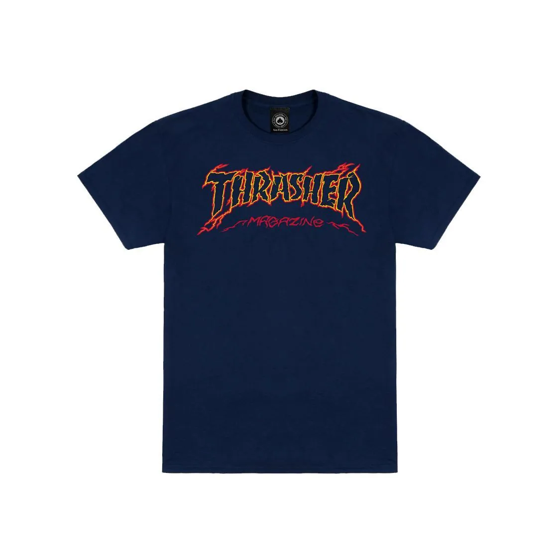 THRASHER T-SHIRT CRACKED BY EXTEENAGER NAVY