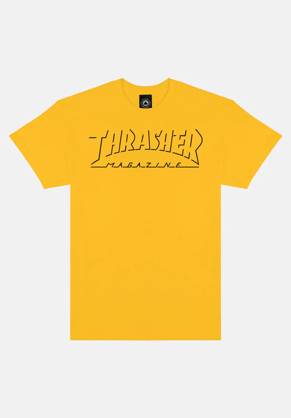 THRASHER T-SHIRT SHADOW MAG LOGO GOLD